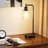 16.5'' Industrial Glass Bedside Table Lamp with Touch Control, AC Outlet and USB A&C-221599728