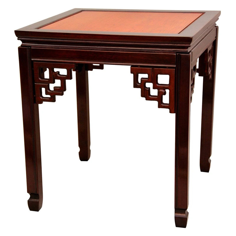 Lapathos Solid Wood End Table, Honey and Cherry