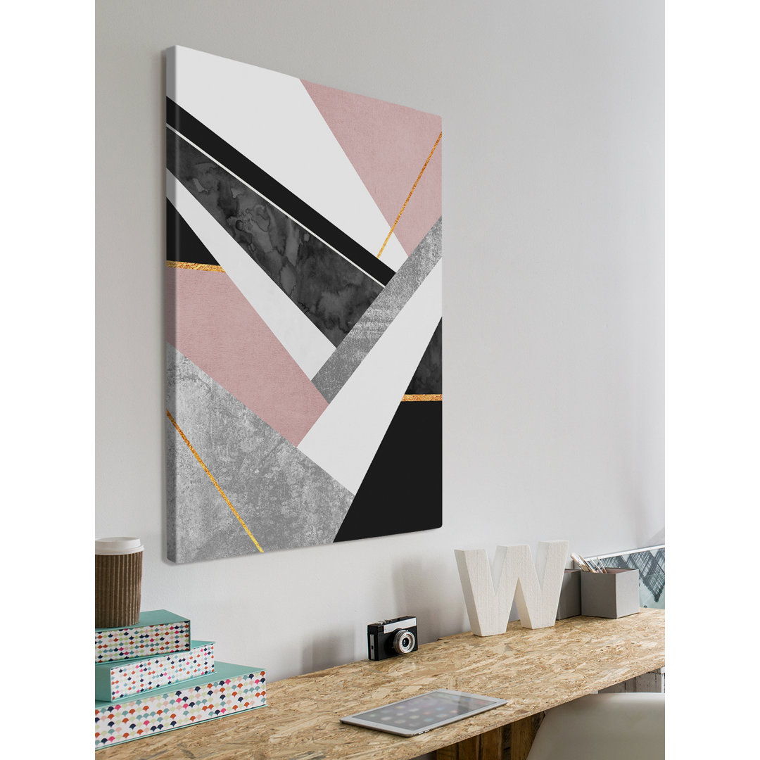 „Lines and Layers“ Kunstdruck auf Leinwand aus der Elisabeth Fredriksson-Kollektion