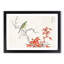 Bunting Bird & Orange Flowers by Numata Kashu - Picture Frame Art Print-55681238-55681242