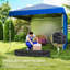3 x 3m Pop-Up Canopy Tent with Removable Sidewalls, UPF 30+ Oxford Fabric Party Shelter with Adjustable Height, Leg Weights, and Wheeled Carry Bag for Outdoor Events, Blue