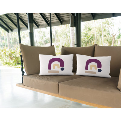 Housse et insert de coussin rectangulaire en polyester pour l'intérieur et l'extérieur