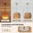 11.8" - Rattan - Brown - Chandelier