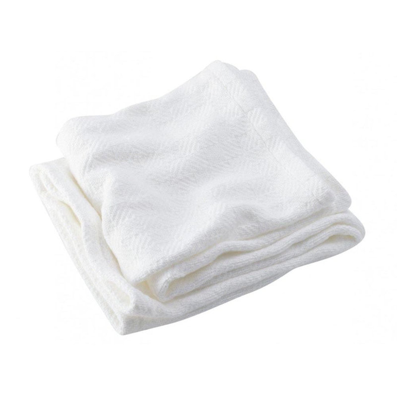 Pogonia Cotton Baby Blanket, White