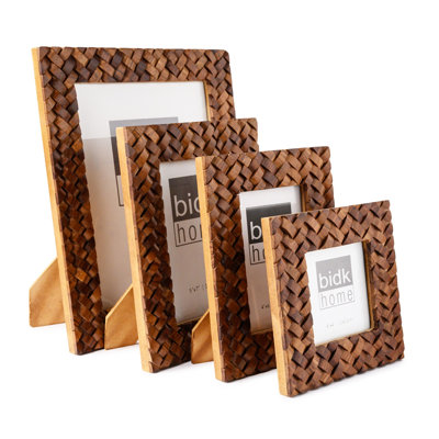 8X10” Criss Cross Wood Picture Frame