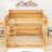 Queen Over Queen Wood Bunk Bed With Charging Station, Storage Shelves And Ladder-662756093
