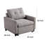 Fauteuil convertible capitonné l 35 po