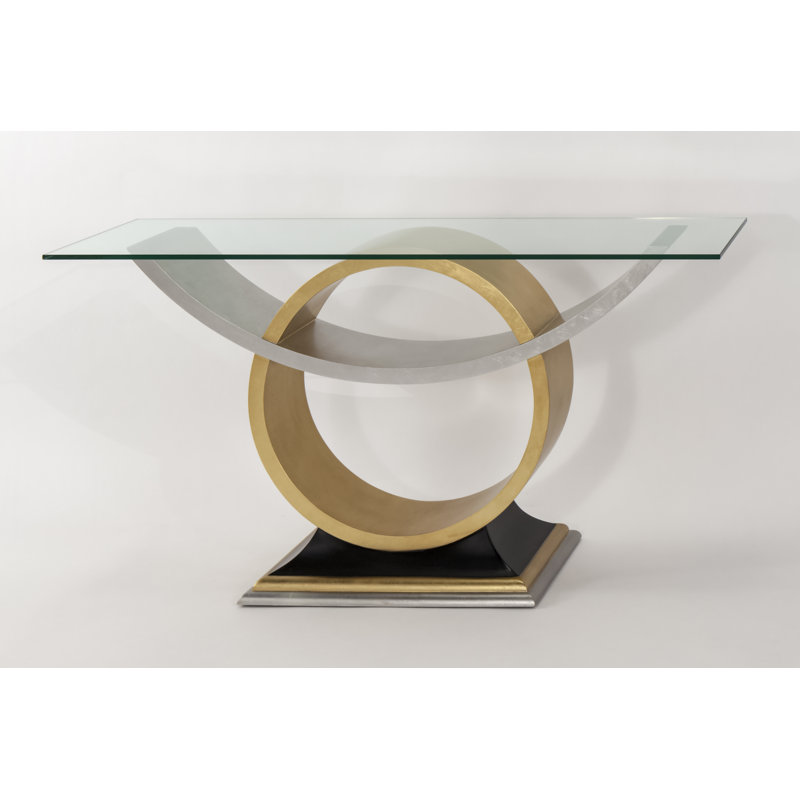 62'' Glass Top Console Table