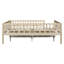 Lit de jour double en bois avec deux tiroirs - Structure en matériau, fonction d'économie d'espace, multifonctionnel pour la chambre à coucher, pièce d'assemblage simple naturelle et espace de construction Utilisation de rangement supplémentaire facile à assembler-217286513-217286476
