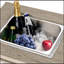 3-In-1 Coffee Table With Ice Bucket And Fire Pit  - Beige