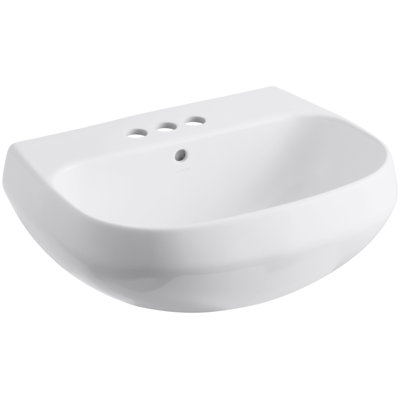 Lavabo de salle de bain en porcelaine vitrifiée de 9 po de hauteur avec trop-plein Wellworth