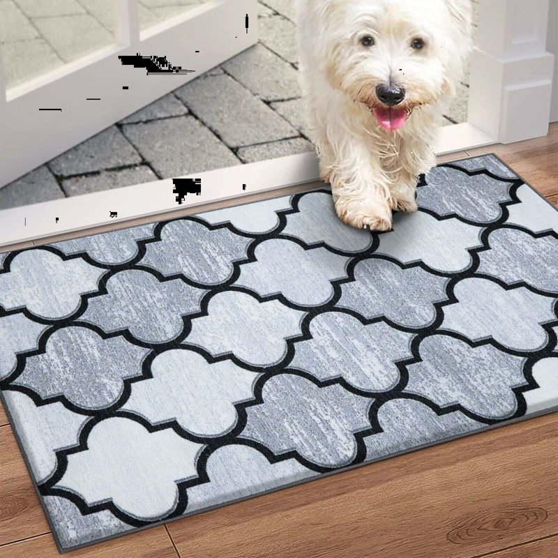 Adilia Non-Slip Geometric Indoor Doormat, Rectangle 60 x 112cm