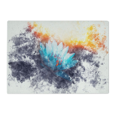 Tempered Glass Lotus Flower Chopping Board