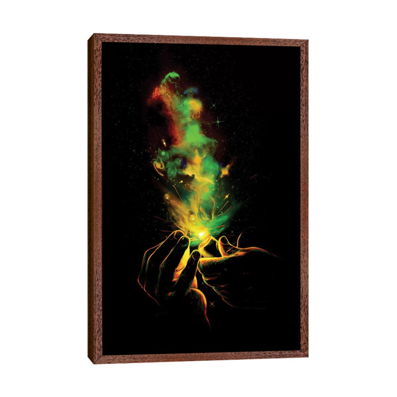 Light It Up! by Nicebleed - Print on Canvas, Classic Brown Wood Framed, 101.6cm H x 66.04cm W x 3.81cm D