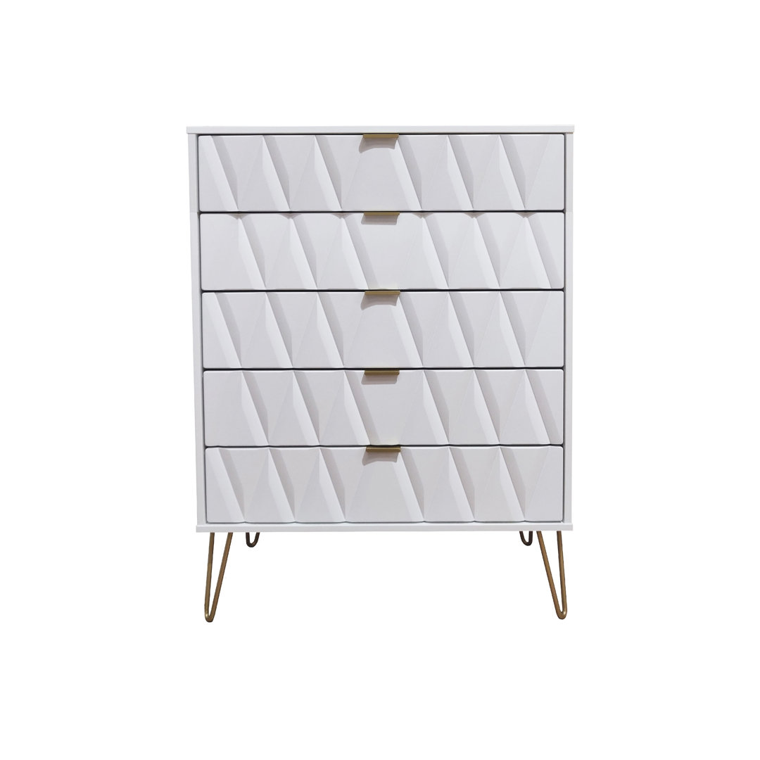 Fully Assembled Forst 5 Drawer 76.5Cm W Chest of Drawers