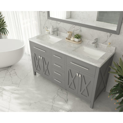 Ensemble de meuble-lavabo double 60 po Vitiello