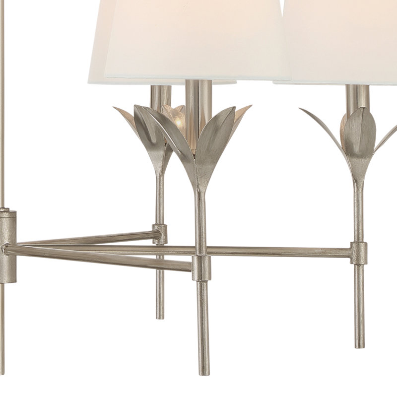 Taliaferro 6 Light Antique Chandelier, Silver