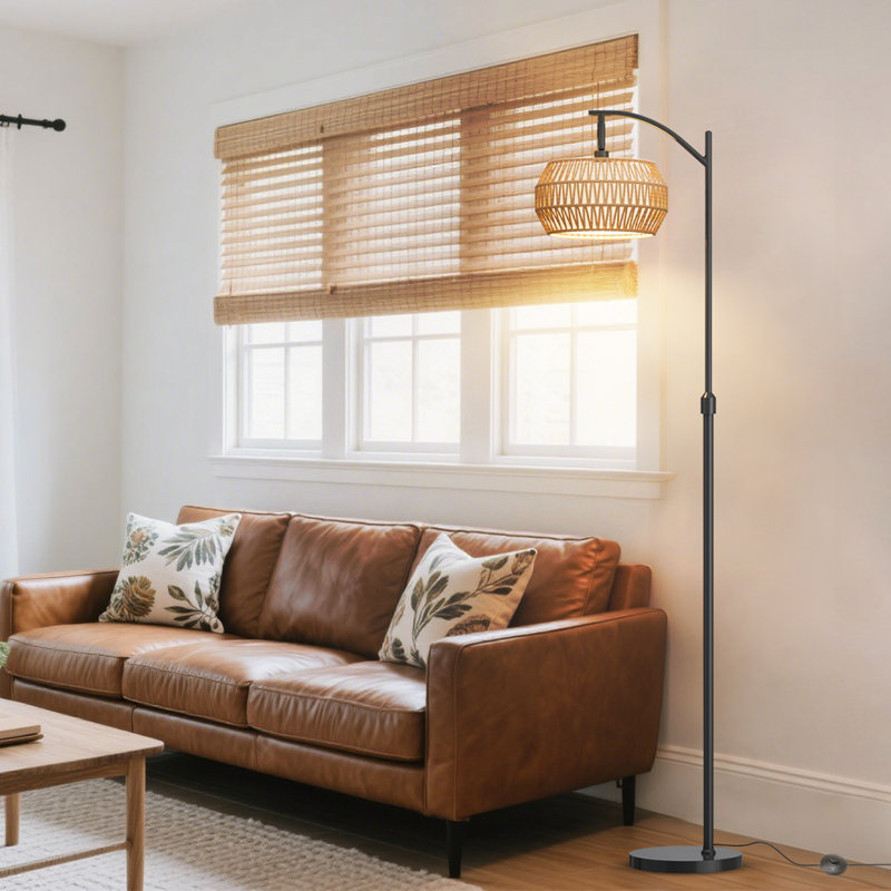 Y-Shaped Bohemian Floor Lamp with Remote & App Control, Smart Dimmable Lighting