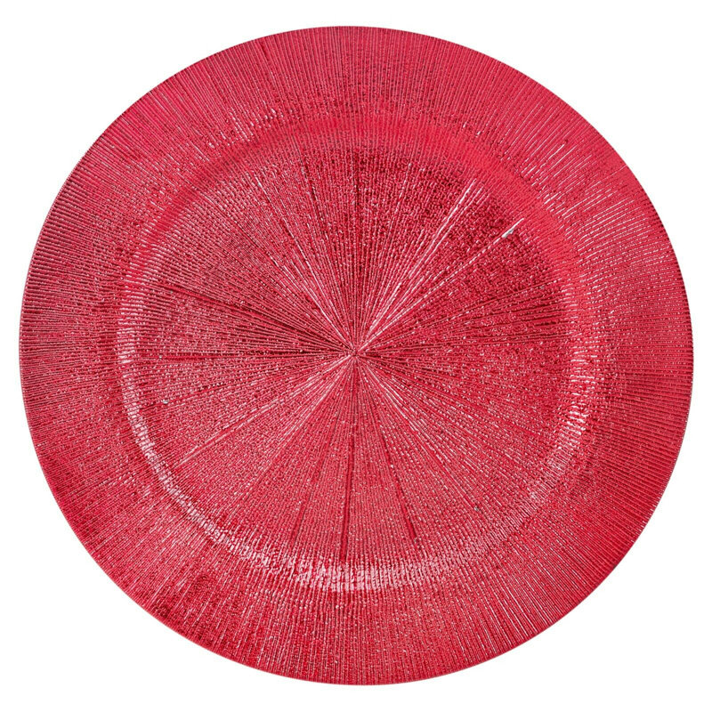 Elisabeth Solid Colour Charger, Red