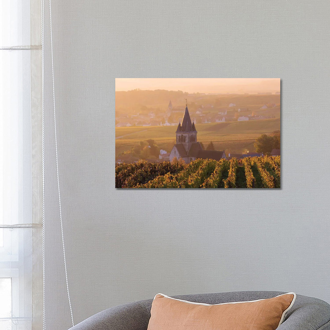 Ville Dommange Vineyards, Champagne, France by Matteo Colombo - Wrapped Canvas Print