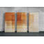 Reproduction d'art abstrait géométrique sur toile, art mural 3 panneaux terracotta - Mid Century Modern Square, triptyque de tons terreux, minimaliste Home Art, reproduction de peinture-850856076-850856072
