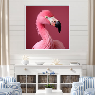 Portrait flamant flamant II - art mural animal flamant