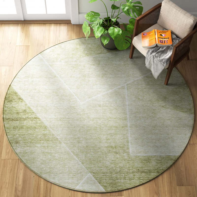  Tapis d'entrée antidérapant Malchow, Rond 8 pi