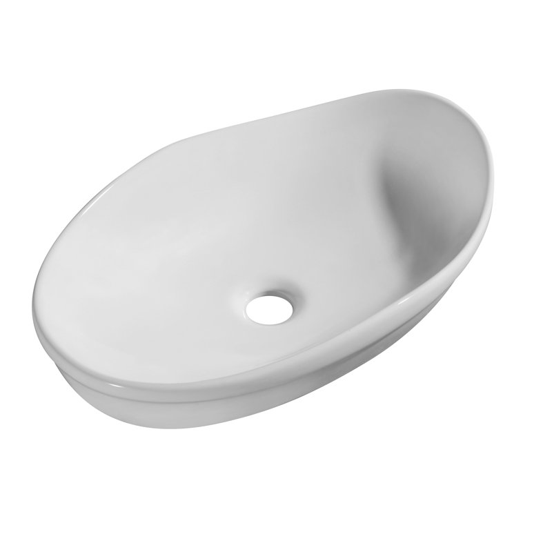 Juvia 13.25'' White Vitreous China Oval Bathroom Sink