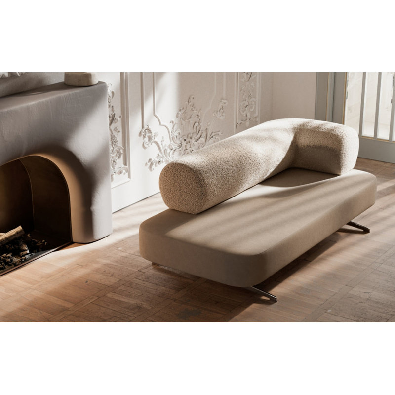 Carmel 2 Seater Velvet Sofa, Cream, 67cm H x 180cm W x 80cm D