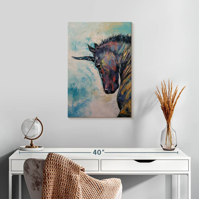 Kelan Dark Unicorn, 24" H x 16" W
