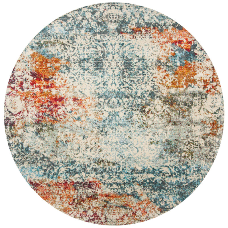 Marques Performance Oriental Rug, Round 6'7"