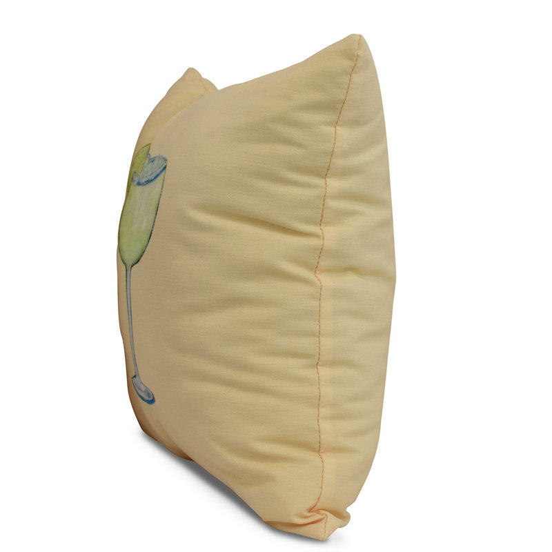 Palm Beach Reversible Throw Pillow, Yellow, 20" x 20"