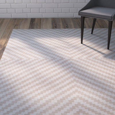 Sanyla Hand Tufted Wool Chevron Rug