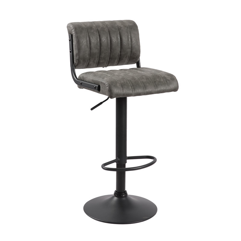 Cholet Puttney Height Adjustable Swivel Bar Stool, Grey