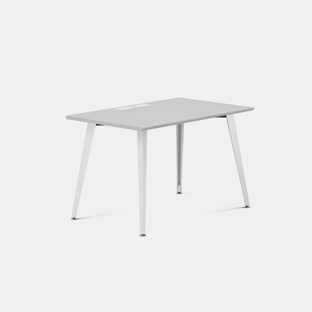 Writing Desk, 30" H x 48" W x 24" D, Fog, White