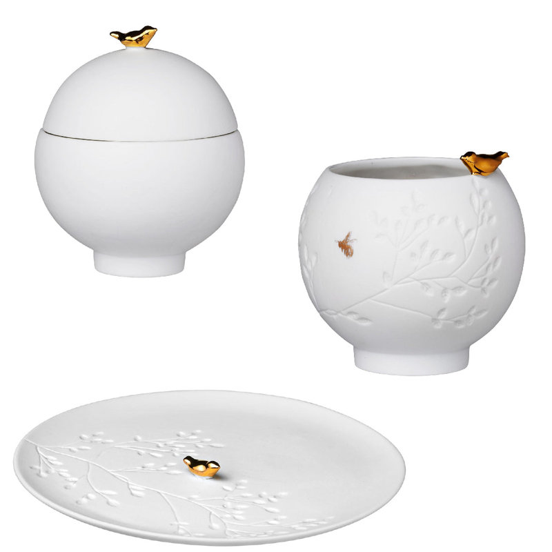 Ensemble décoratif de vol d'oiseaux Porcelain Stories