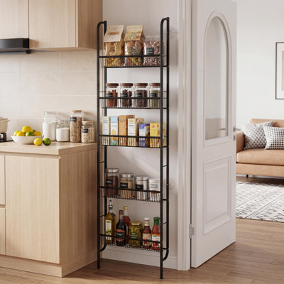 5-Tier Narrow Bathroom Shelf for Kitchen and Bathroom