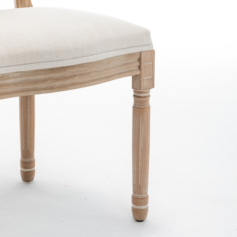 Ensemble de chaises d'appoint Mid-Century vieillies pour 2 personnes, Beige, Beige
