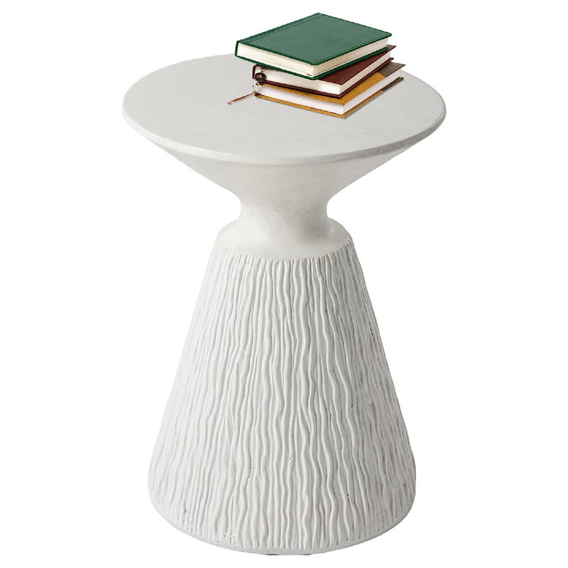 Table de bout Annonciade de 21 po de hauteur, Blanc