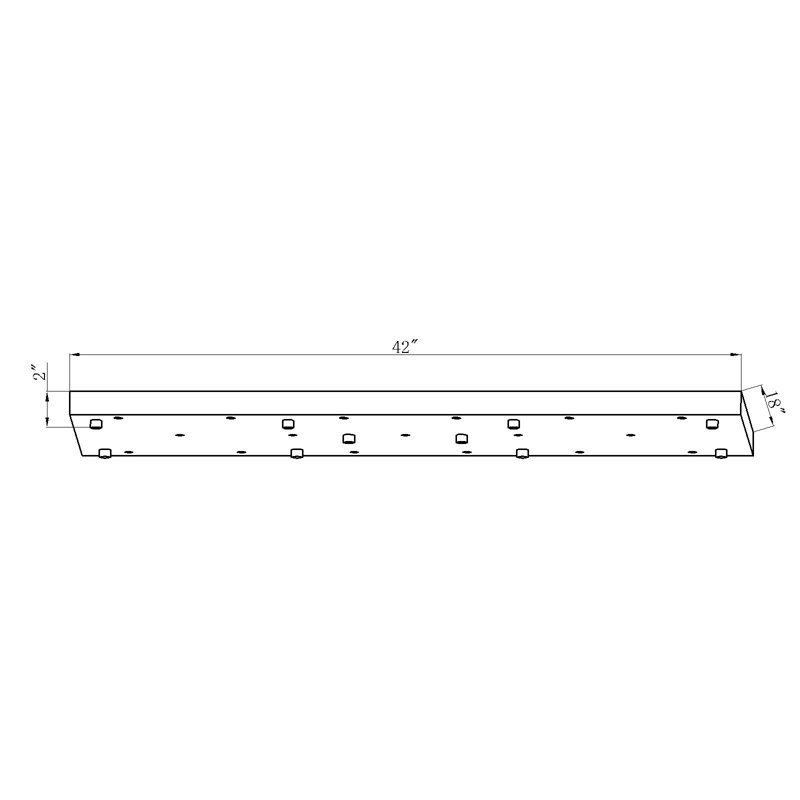 17 Port Multi Point Canopy, Brushed Nickel
