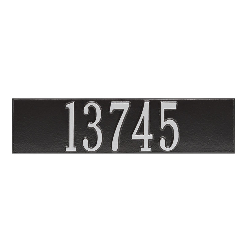 Enseigne de boîte aux lettres Colonial, Noir / argent