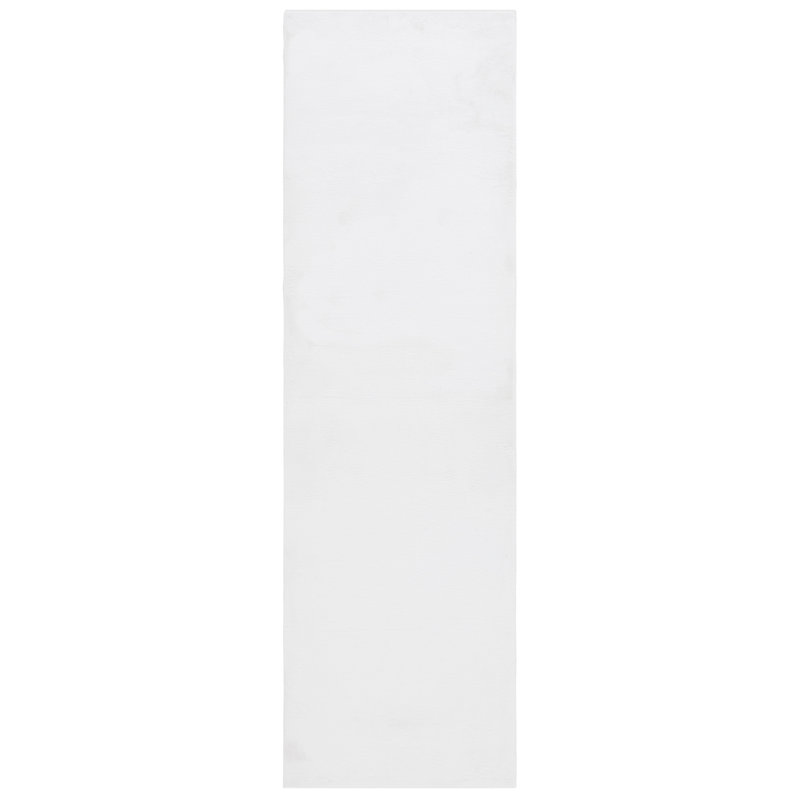 Tapis ivoire en polyester tissé à la machine Ayane, Tapis de couloir 2 pi 3 po x 10 pi