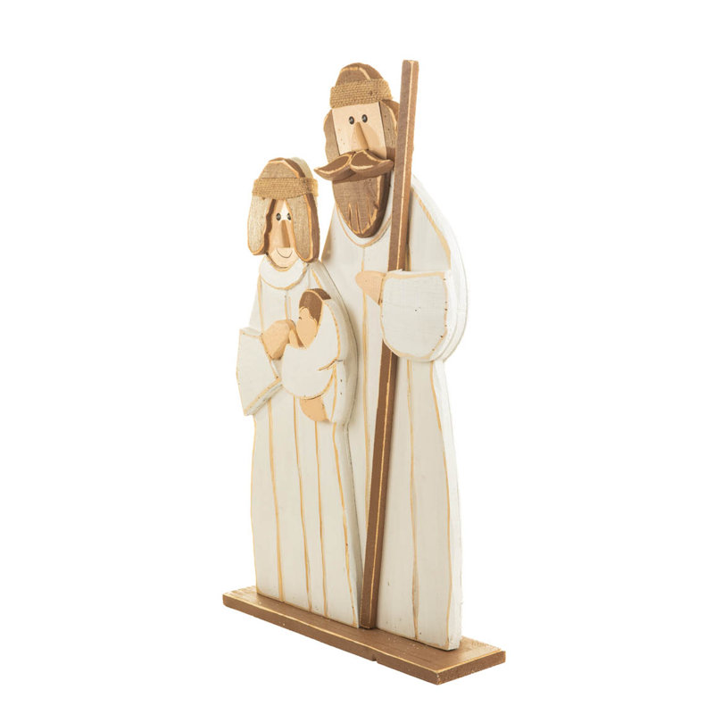 Crèche de Noël blanche