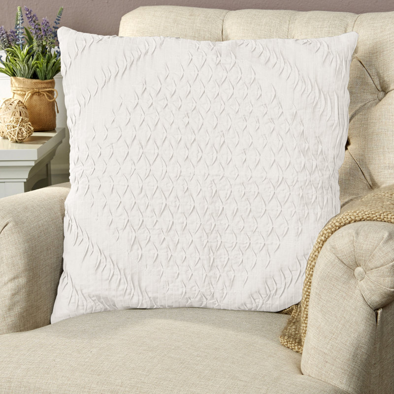 Coussin Trafton, 20 po x 20 po, Gris clair, Polyester/ bourre en polyester
