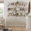 Bibliothèque flottante 60 po x 8 po pour mur, tablettes pour salon, tablettes de rangement, bois brûlé-958112121