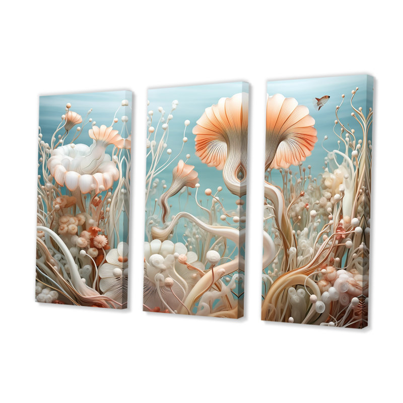 «Balanophyllia S Secret Sanctuary - Coastal Coral Under Water», ensemble d'art mural, H 40 po x l 60 po x P 1 po