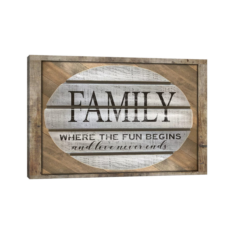Family - Where the Fun Begins 1 Piece Wall Art on Canvas, 20.32cm H x 30.48cm W x 1.91cm D, Wrapped Canvas