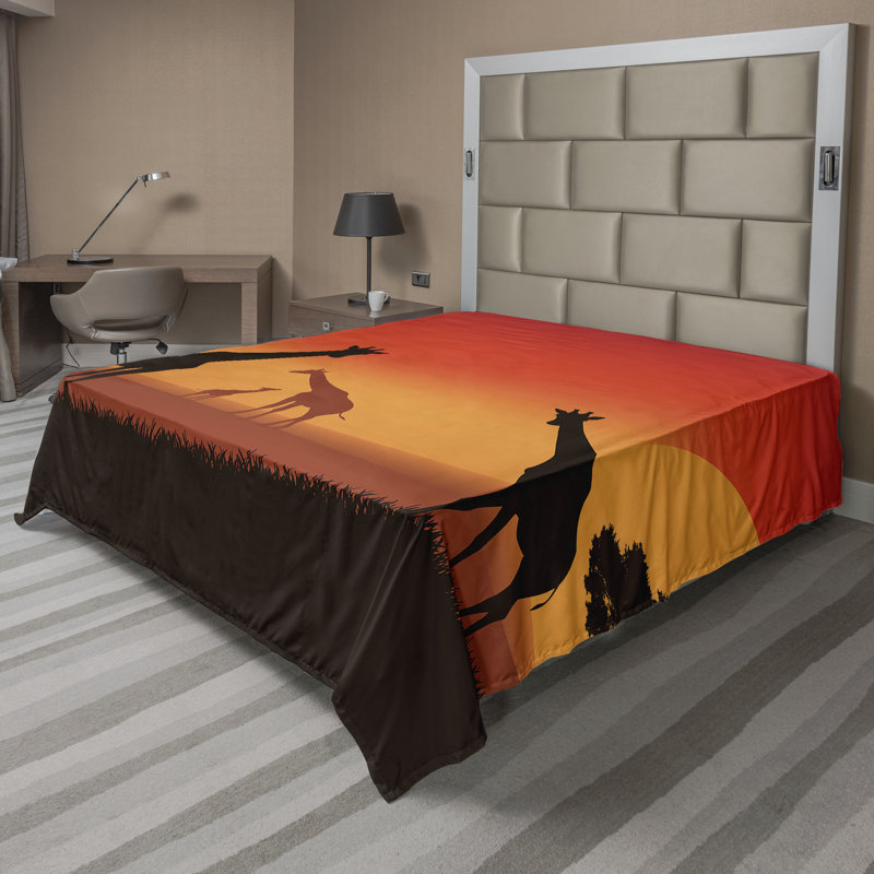 Drap de paysage Ambesonne, Drap plat de taille très grand