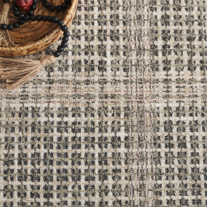 Tietjen Tufted Wool & Cotton Performance Geometric Rug, Rectangle 5' x 8'