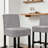 30-inch Fabric Barstool with Solid Wood Frame